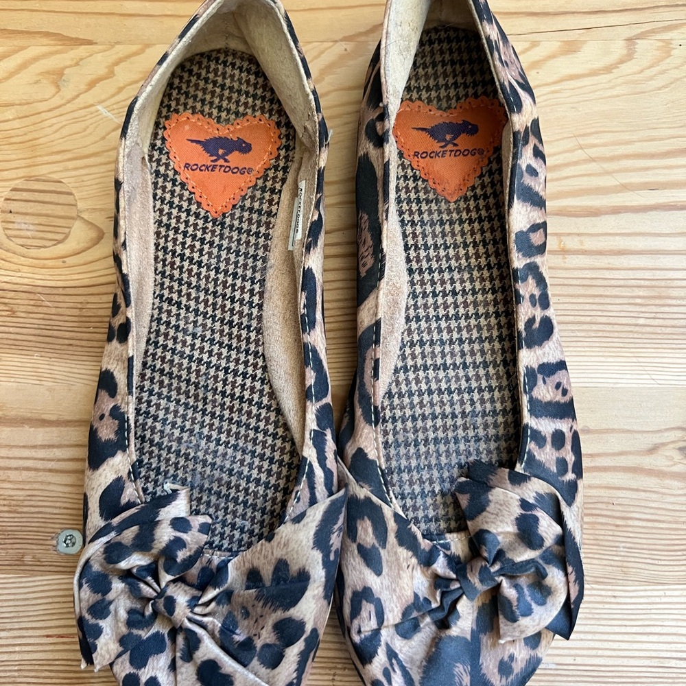 Rocket Dog Animal Print Bow Flats